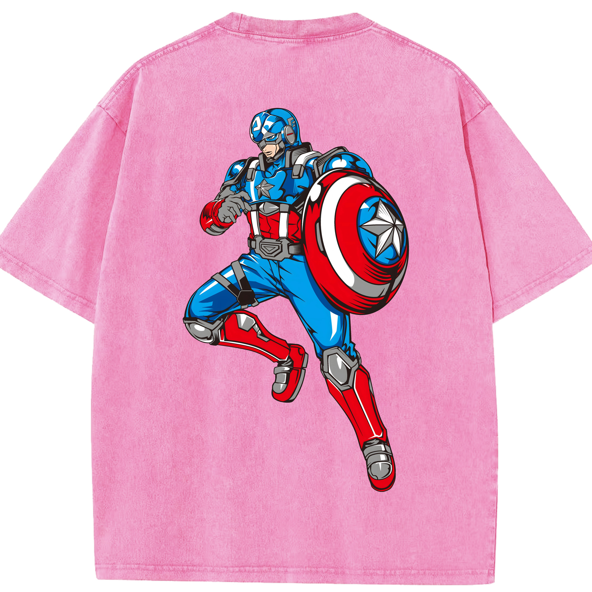 （画像用） アベンジャーズ The Avengers 綿100% ヴィンテージ風 半袖Tシャツ（背面プリント）